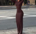 robe élégante femme manches longues