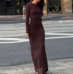 robe femme manches longues slim fit