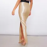 jupe fendue chic taille haute