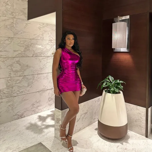 robe mini sexy métallique