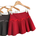 jupe taille haute en velours pour femme