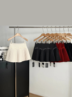 jupe élégante en velours taille haute