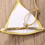 bikini femme doré effet push-up