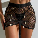 jupe de plage en maille pour femme