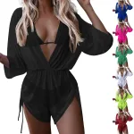 combinaison de plage femme échancrée