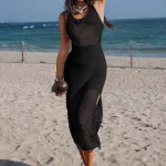 robe de bain ajourée pour femme