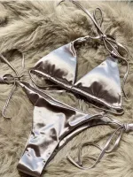 ensemble bikini satiné femme