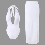 maillot de bain féminin monokini jupe