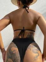 ensemble de bain 2 pièces avec chaînes décoratives