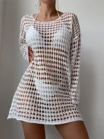 robe de plage décontractée femme ajourée