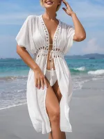 robe de plage avec lacets ajustables