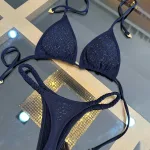maillot de bain femme brillant push-up