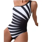 maillot de bain chic femme rayé