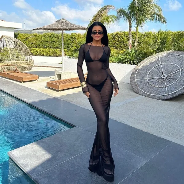 robe de plage transparente femme