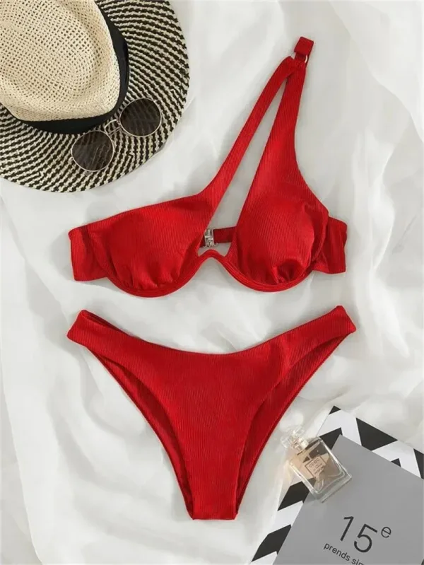bikini une épaule push-up femme