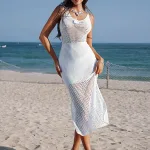 robe de plage estivale femme ajourée