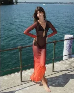 robe transparente pour plage estivale