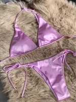 bikini en satin pour femme