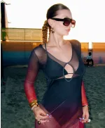 robe étirable plage transparente