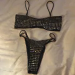 bikini brillant push-up femme