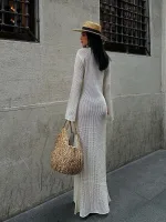 tunique sexy à manches longues pour la plage