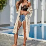 robe de plage en dentelle pour femme