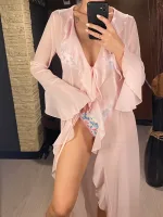 robe de plage avec volants pour été