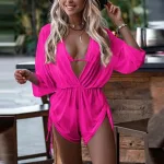 maillot de bain échancré trois pièces