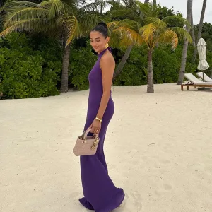 Robe Moulante Longue Dos Nu Femme