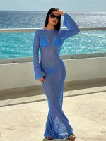 robe légère pour plage été col U