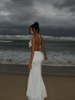 bikini trois pièces avec jupe pour femme