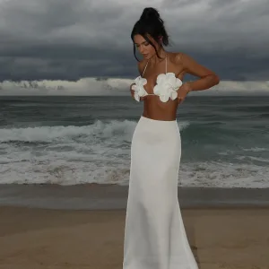 bikini brésilien femme trois pièces avec jupe tendance